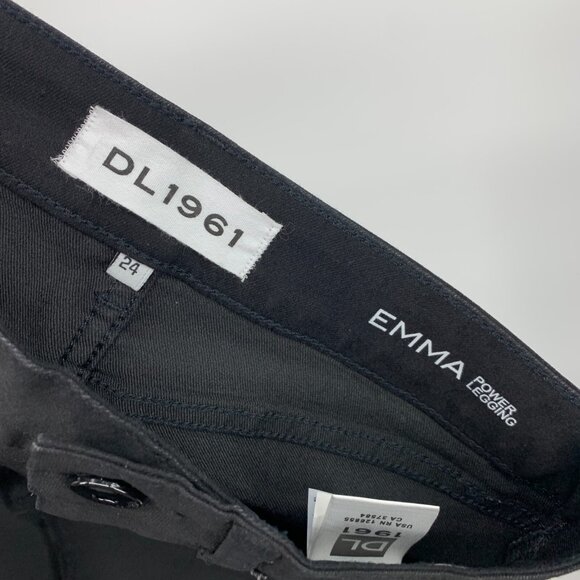 DL1961 Jeans Emma Power Legging Black Skinny Denim - Picture 5 of 11